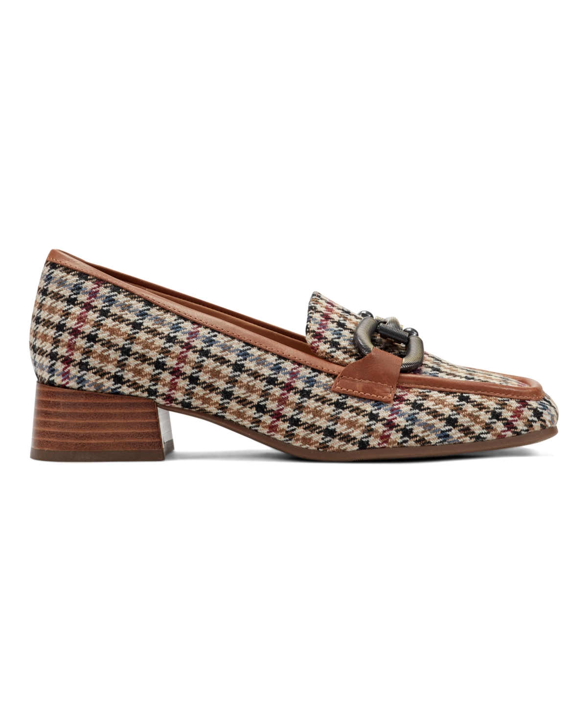 Easy Spirit Women's Franny Eflex Bit Block Heel Loafers In Brown