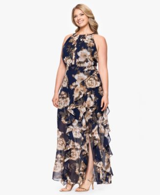 Plus Size Sleeveless Chiffon Dress