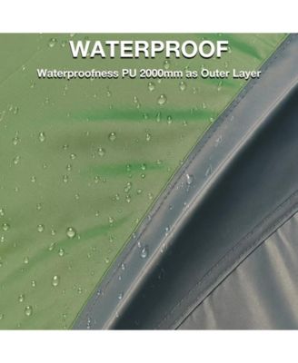 5-6 Person Family Camping Tent, Waterproof 2-Room Dome Tent with Divider Curtain, Panoramic Windows & Carry Bag