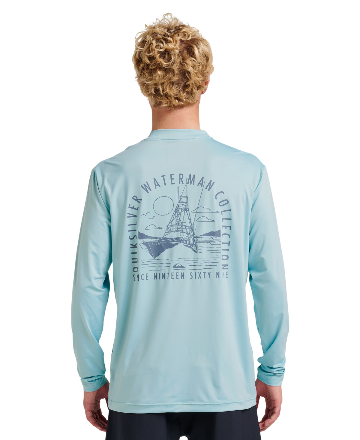 Men's Long Sleeve Surf T-Shirt - Sterling blue
