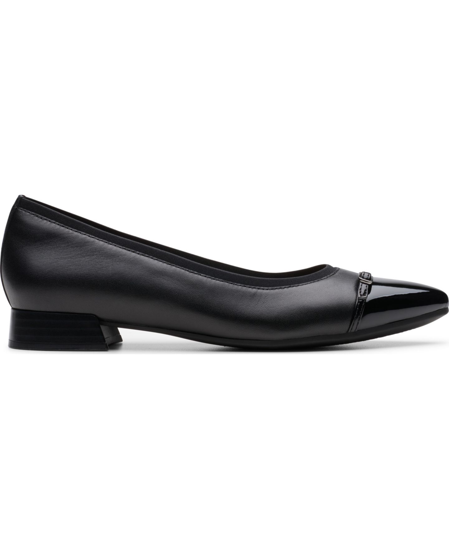 Женские балетки-слипоны Clarks Natalyn Dusk, цвет: Чёрный кожаный — фото 2