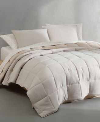 Washed Solid Reversible Plush 7-Pc. Comforter Set, Queen