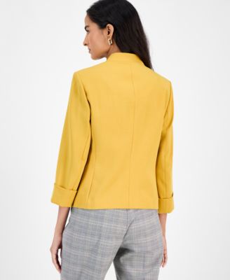 Women's Crepe Open-Front 3/4-Sleeve Jacket