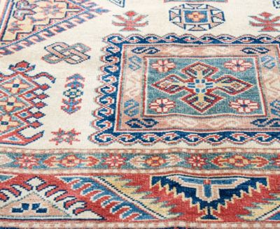 Bashian One Of A Kind Pak Kazak 640496 Rug Collection In White