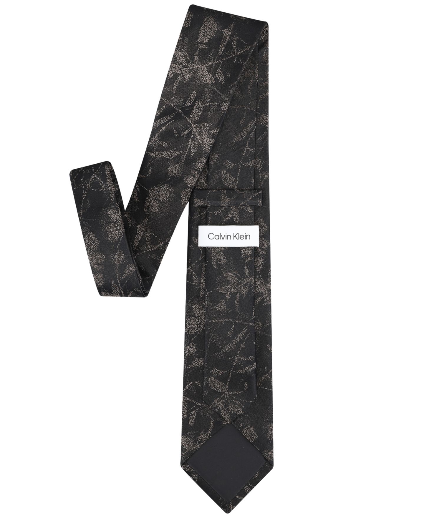Мужские галстуки Calvin Klein Camila Floral Classic Tie, цвет: Чёрный серо-коричневый — фото 3