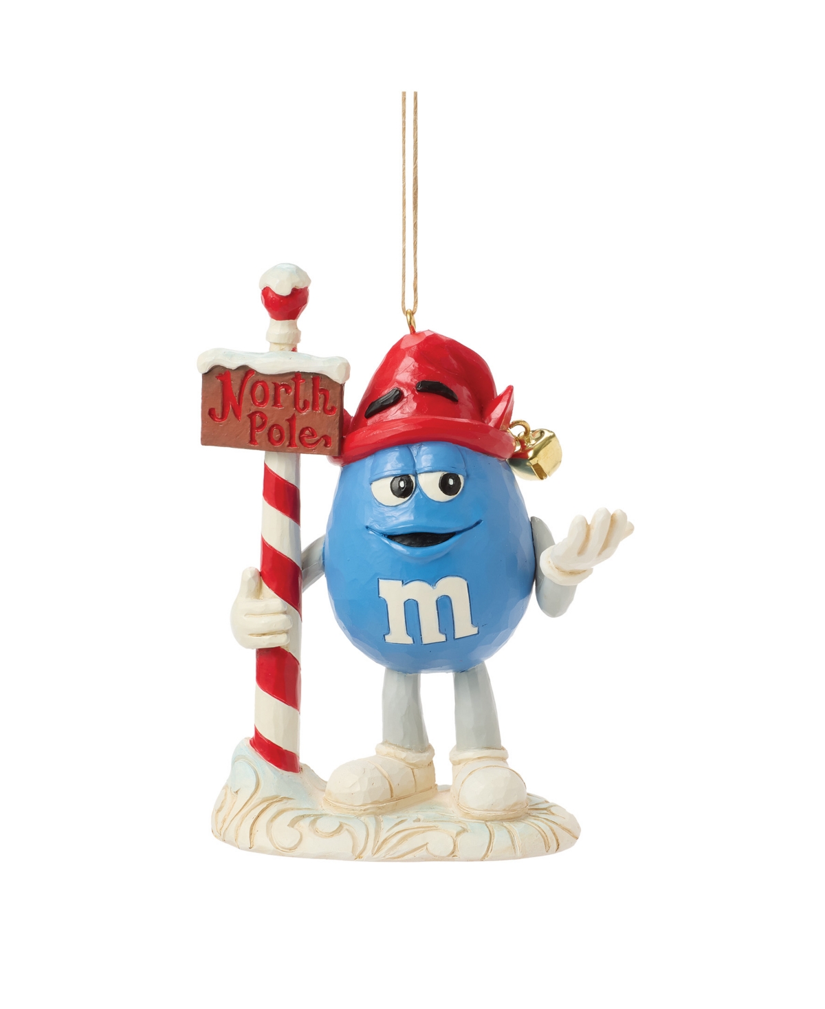 Jim Shore M And M's Blue Character Elf Ornament In Multi
