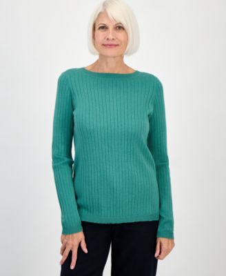 Style & Co - Petite Boat-Neck Sweater