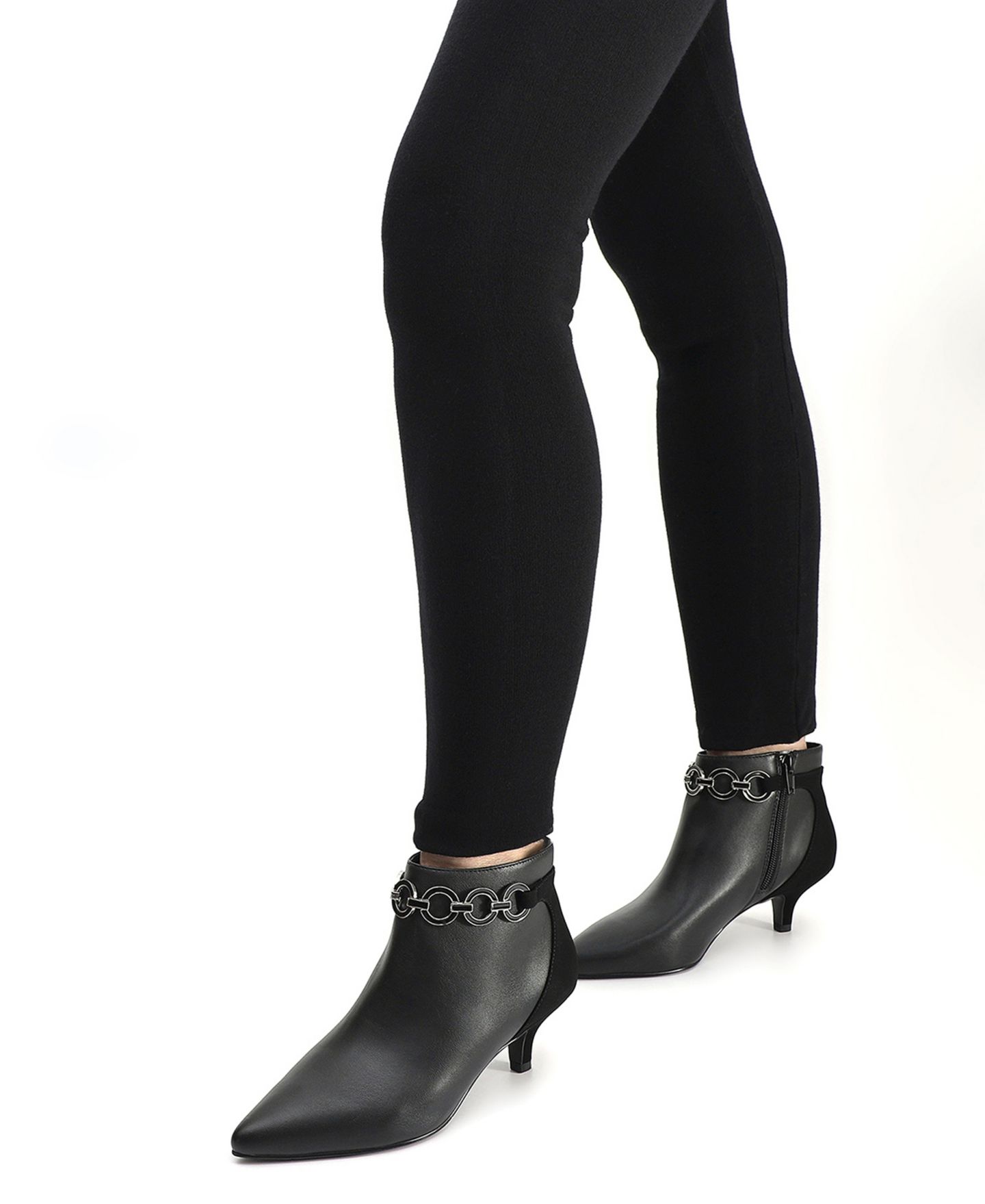 Женские ботинки Easy Street Jinx Ankle Zipper Dress Booties, цвет: Чёрный — фото 9