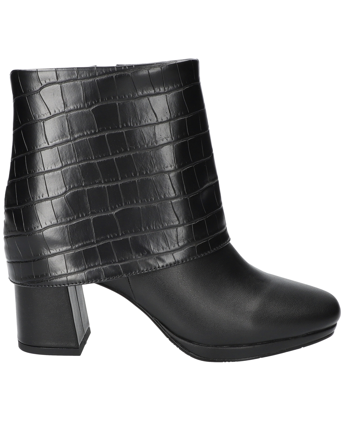 Easy Street Sutton Foldover Cuff Platform Bootie In Black