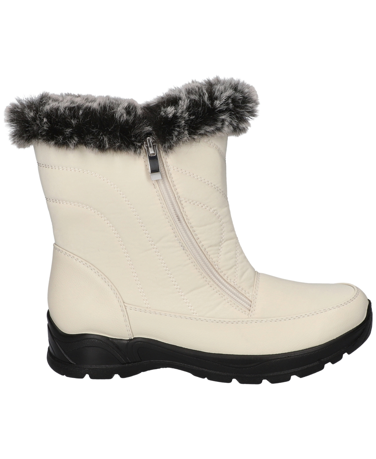 Easy Street Portland Faux Fur Lined Waterproof Boot In White