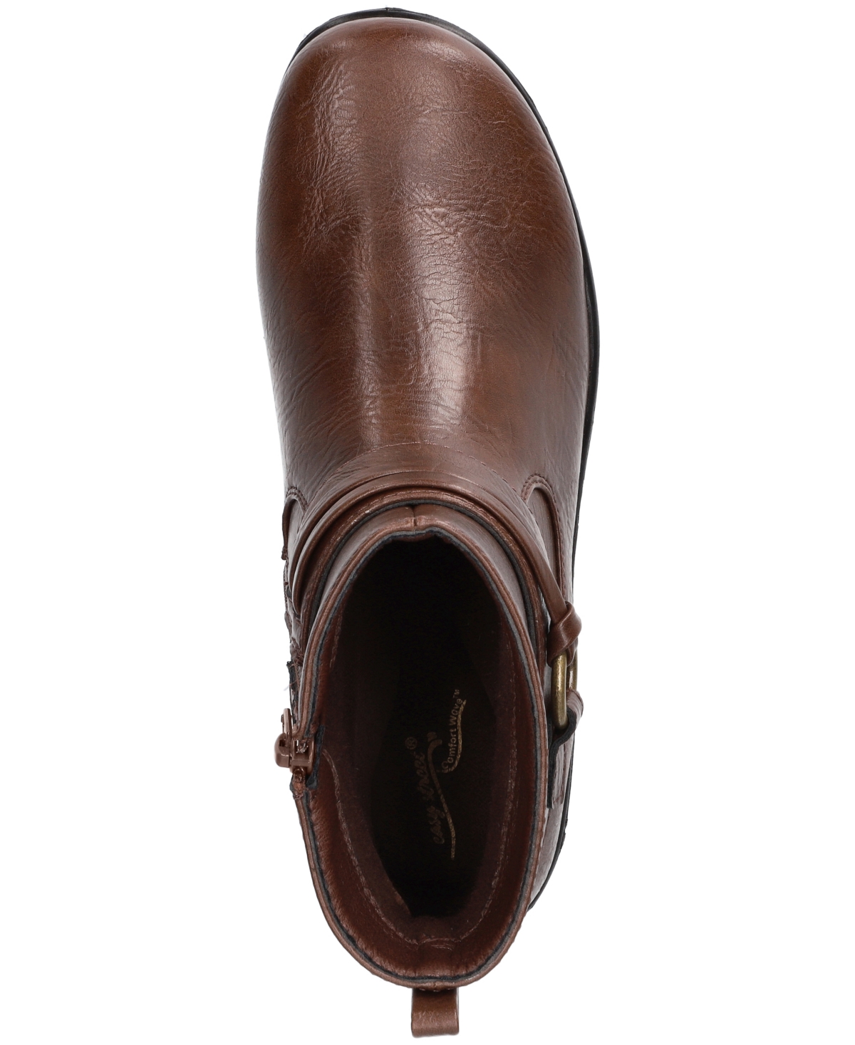 Easy Street Women's Exeter Round Toe Ankle Boots In Brown