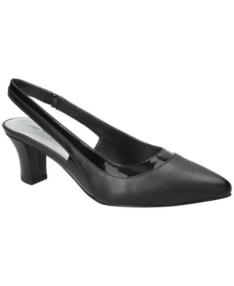 Женские туфли Easy Street Dessa Slingback Pumps, цвет: Чёрный лаковый