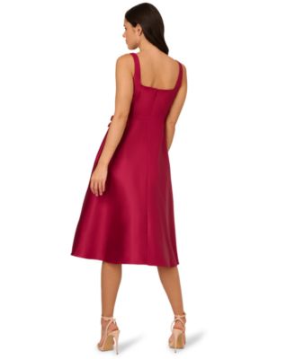 Women's Mikado 3D Flower Midi Dress