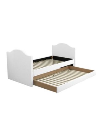 Messina Faux Leather Upholstered Daybed with Pull out trundle, Twin