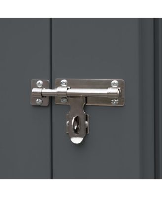 8"x12" Outdoor Storage Shed, Huge Metal Shed with 2 Double Hinged Doors