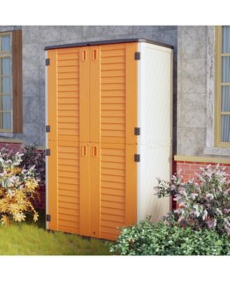 Outdoor Storage Shed with Sliding Door ,Double Cabinet