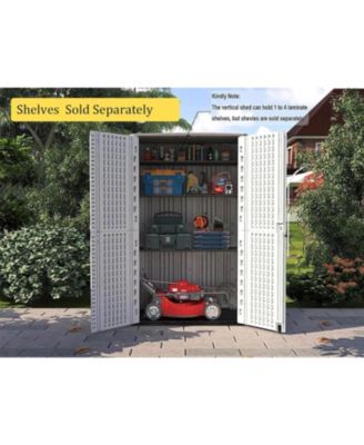 50 "W x 29" D x 79.53"H Outdoor Storage Shed with Sliding Door ,Double Cabinet