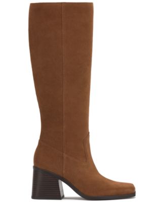 Womens's Sangeti Snip-Toe Block-Heel Extra Wide-Calf Knee-High Boots