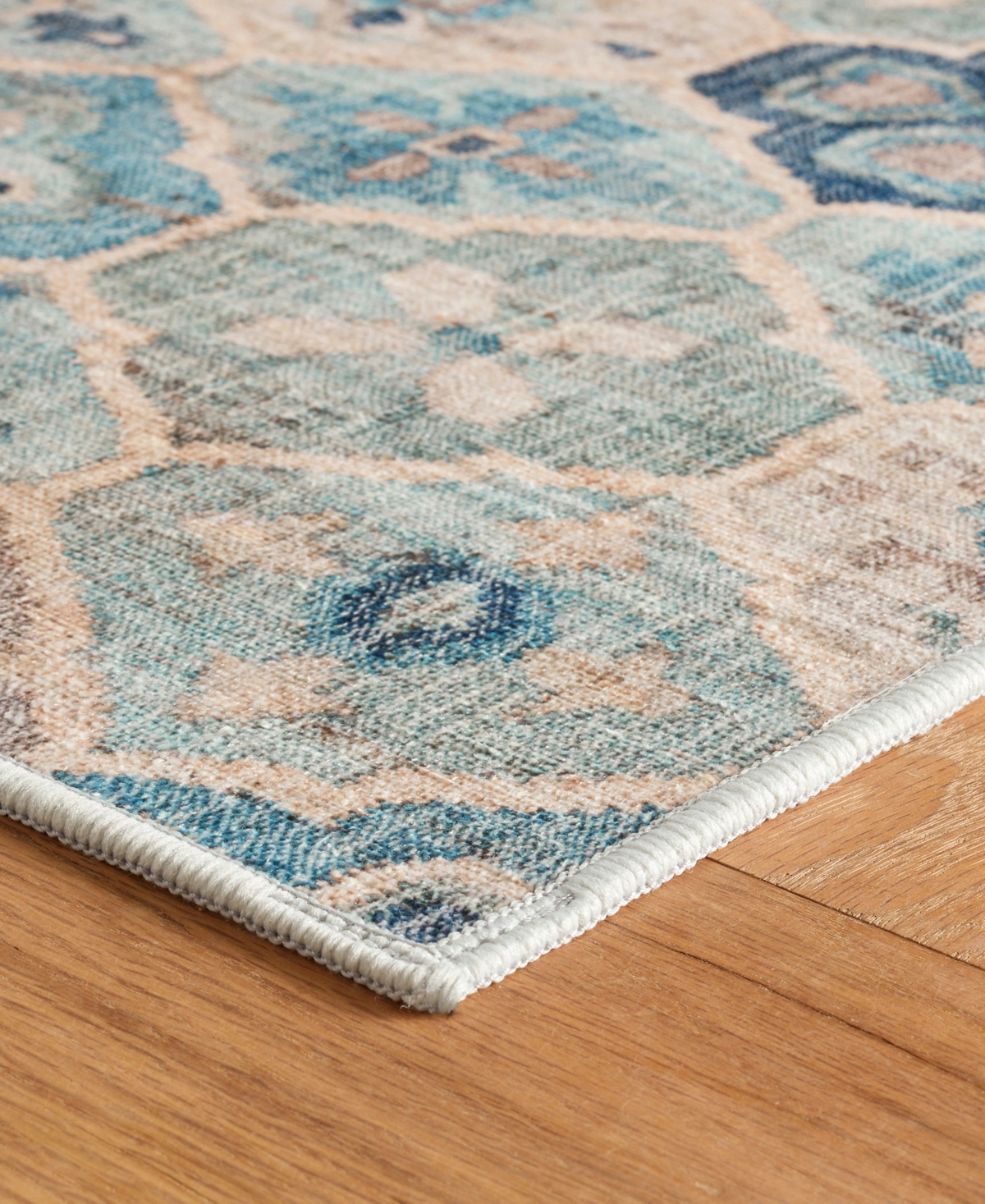 Dash And Albert Rugs By Annie Selke Pali Machine Washable Da2050 4'x6' Area Rug In Blue