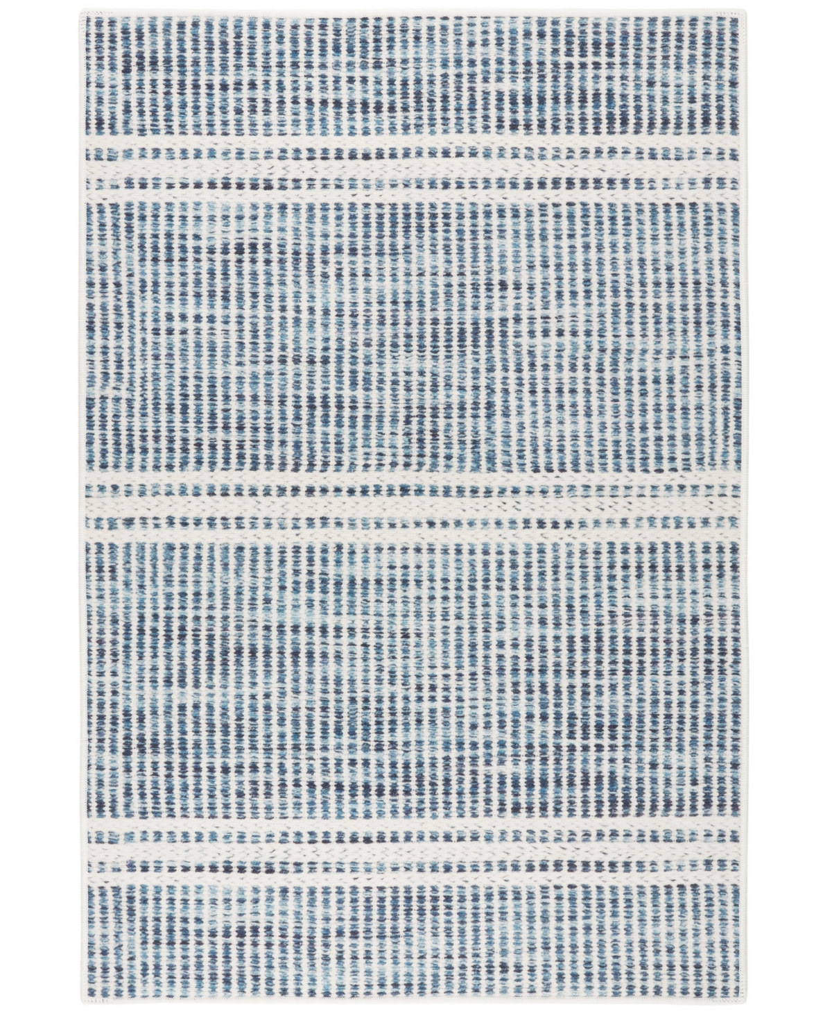 Dash And Albert Rugs By Annie Selke Malta Machine Washable Da2043 6'x9' Area Rug In Blue