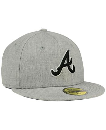 New Era Atlanta Braves Black and White Fashion 59FIFTY Cap - Macy's