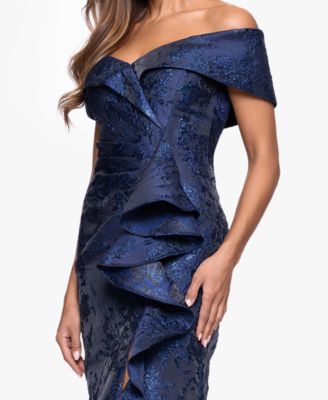 Women's Jacquard Long Fit & Flare Dress