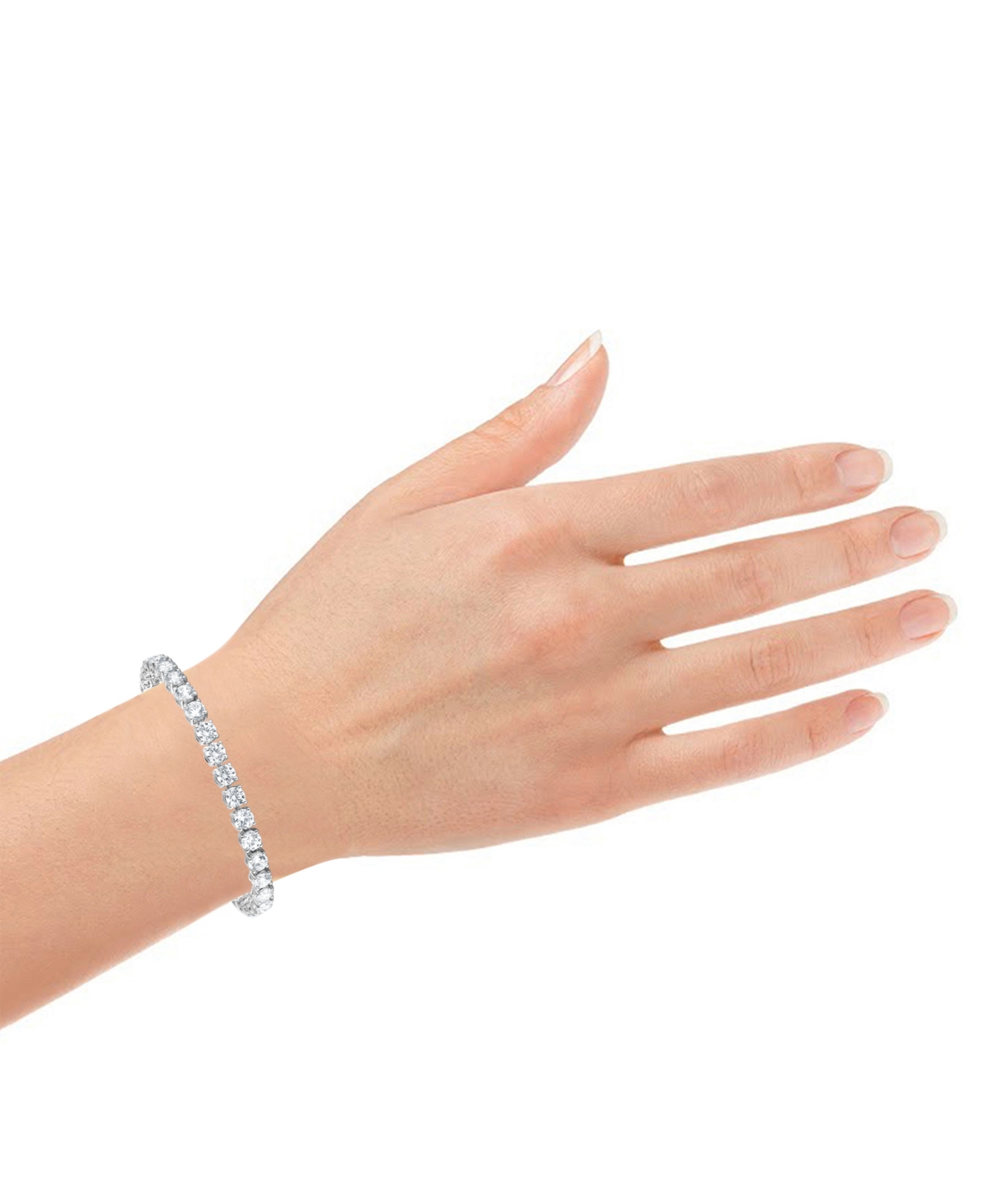 Badgley Mischka Lab Grown Diamond Tennis Bracelet (15 Ct. T.w.) In 14k White Gold In Gold