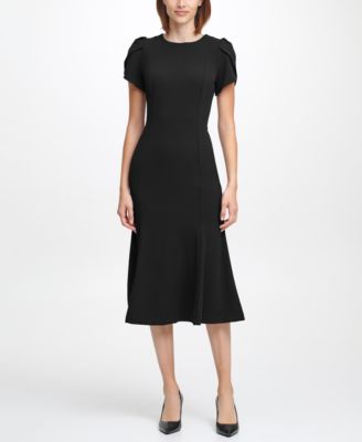 Calvin Klein - Women's Short-Sleeve Midi Dress