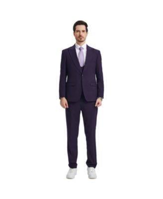 Men's Stacy Adams Hybrid-Fit 3pc Suit Set, Jacket Vest and Pants