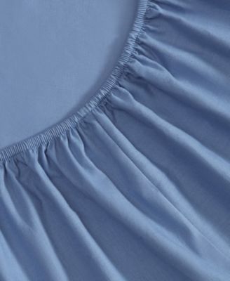 Solid Brushed 180-Thread Count Cotton Percale 3-Pc. Sheet Set, Twin