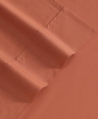 Solid Brushed 180-Thread Count Cotton Percale 3-Pc. Sheet Set, Twin