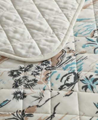 Alani Island Conversation Cotton Reversible 3-Pc. Quilt Set, King