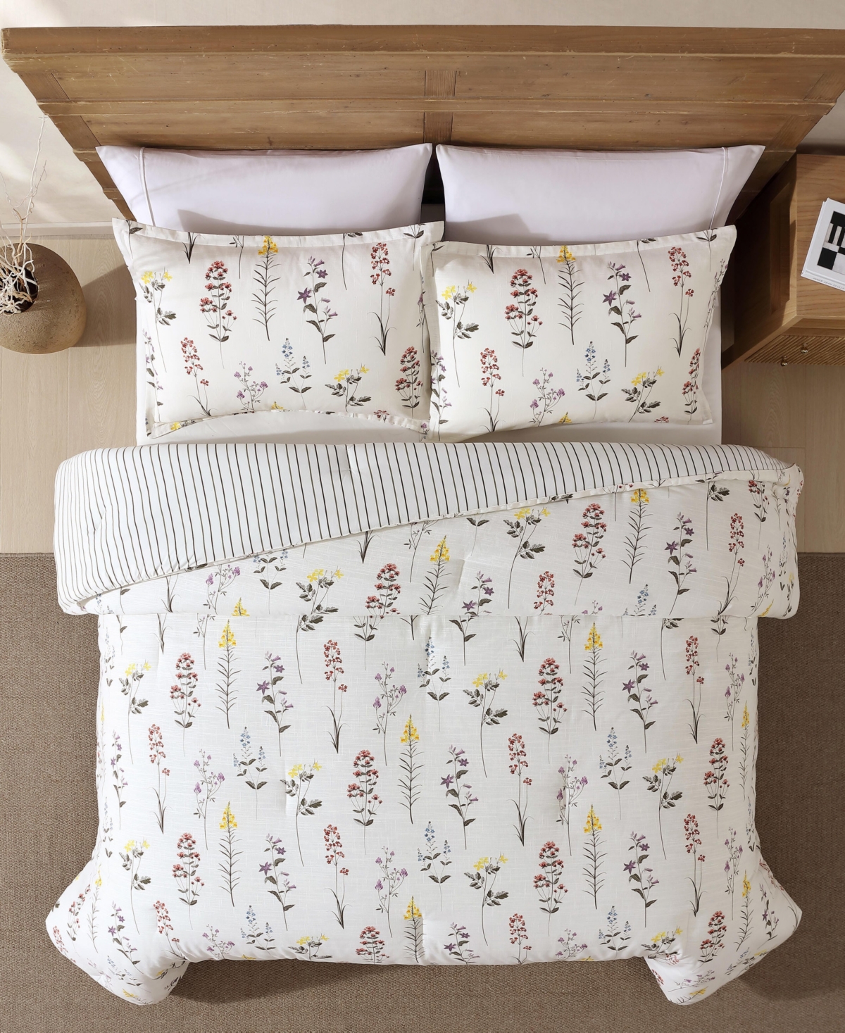 Eddie Bauer Wildflower Cotton Reversible 3-Pc. Comforter Set