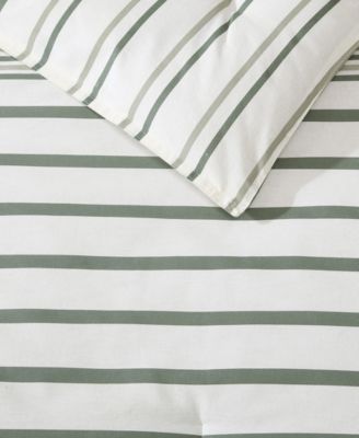 Cooper Stripe Cotton Reversible 3-Pc. Comforter Set, Full/Queen