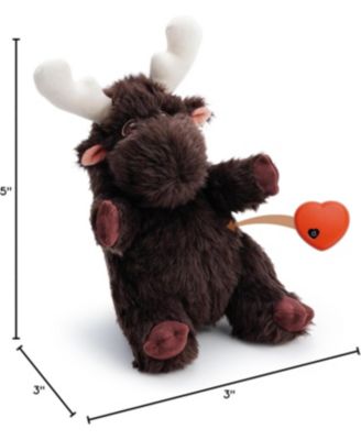 Moose HeartBeat Cuddle Dog Toy, Plush Stuffed Animal Pal with Battery-Powered Heartbeat, Ideal Comfort & Anxiety Relief Toy