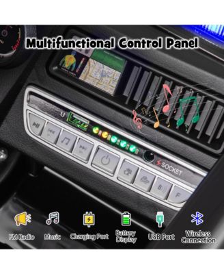 Kids Ride on Police Car w/ 3 Speeds Megaphone Music FM Radio Flashing Lights