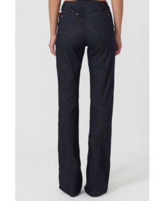 Women's Davidson Wide Leg Denim Jean - Unique Cut-Out Style