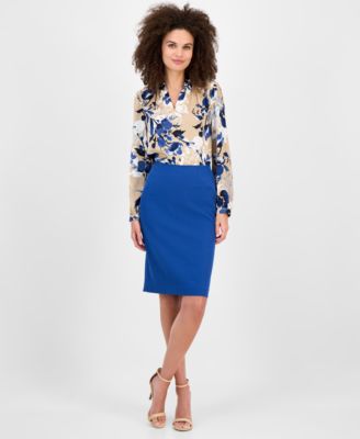 Floral-Print V-Neck Long-Sleeve Top, Regular & Petite 