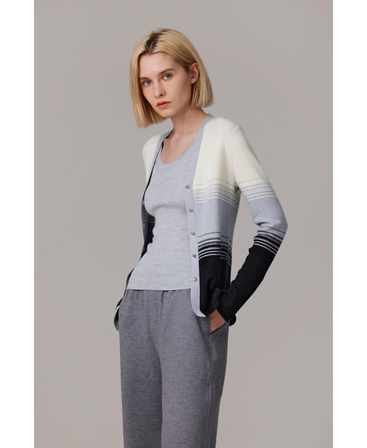 Women's Lurex Wool Cardigan | Metallic Button Up V Neck Sweater | Ultra Soft Ribbed Shimmer Knit | Machine Washable Cardigan Sweaters
