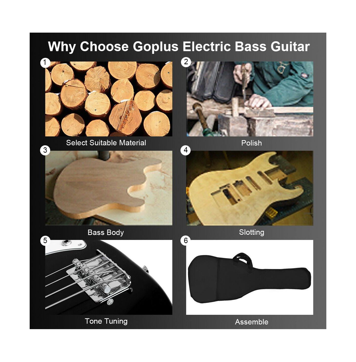 Детская игрушка Mecale 4-String Ready-to-Play Electric Bass Guitar, цвет: Чёрный — фото 5