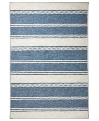 Dash and Albert Rugs by Annie Selke - Bowman Stripe Machine Washable DA2337 4'x6' Area Rug