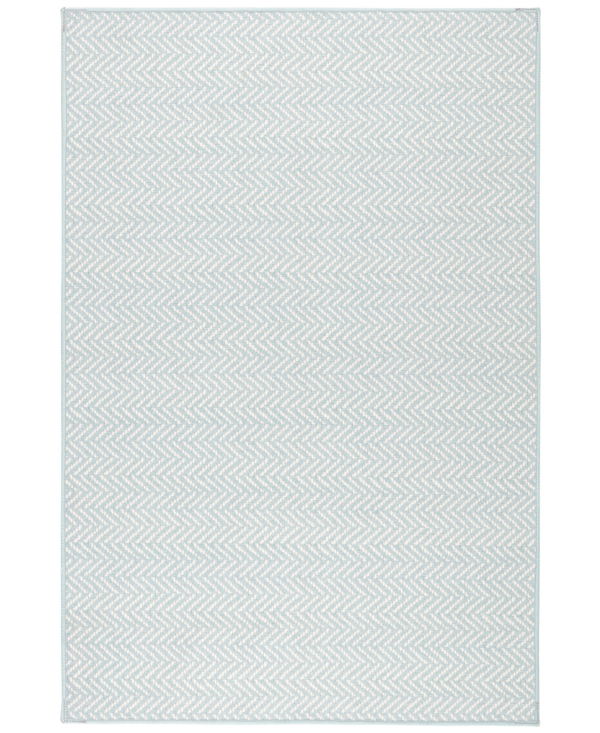 Dash And Albert Rugs By Annie Selke Herringbone Machine Washable Da2040 4'x6' Area Rug In Blue