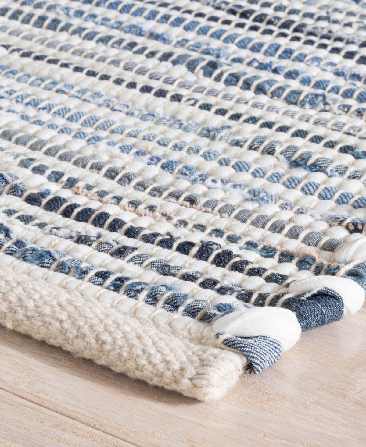 Dash And Albert Rugs By Annie Selke Denim Rag Ribbed Da1678 2'x3' Area Rug In Blue