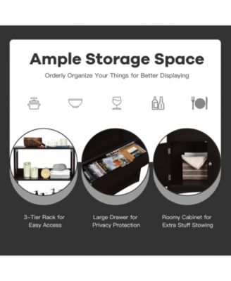 Bathroom Storage Cabinet with Drawer and Shelf Floor Cabinet