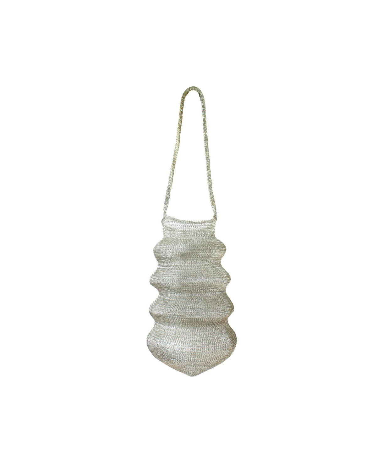Shell Handwoven Wire Bag In Silver - Silver