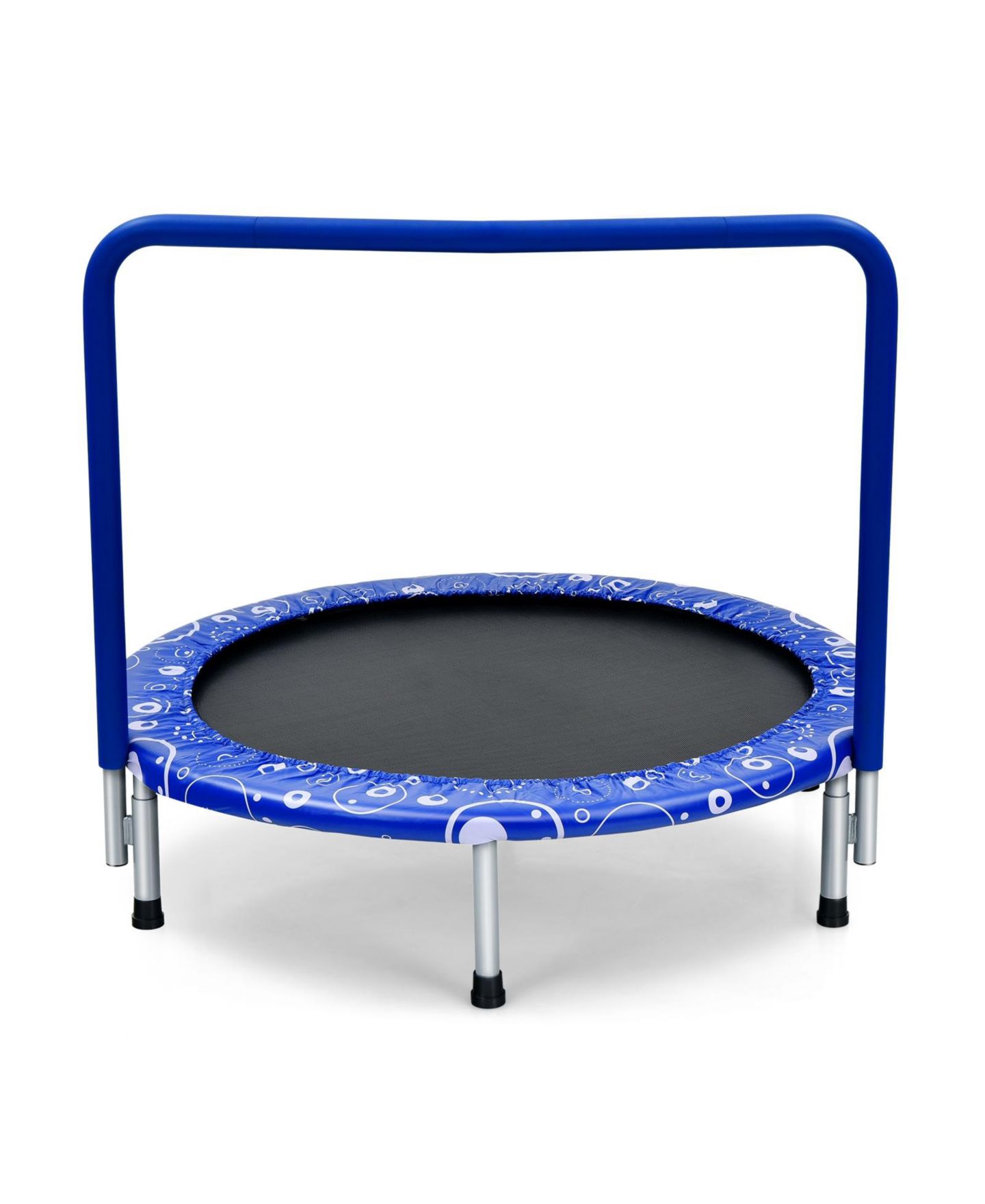 Детская игрушка Mecale 36" Mini Rebounder Foldable Trampoline with Removable Handle, 330 lbs Capacity, Ages 3-10, цвет: Синий — фото 1
