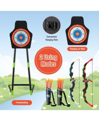 Youth Archery Bow Set with LED Light Up Bow and 20 Suction Cup Arrows for Kids