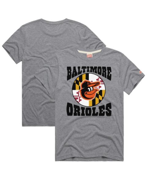 Мужская футболка Homage Gray Baltimore Orioles Hyper Local Tri-Blend