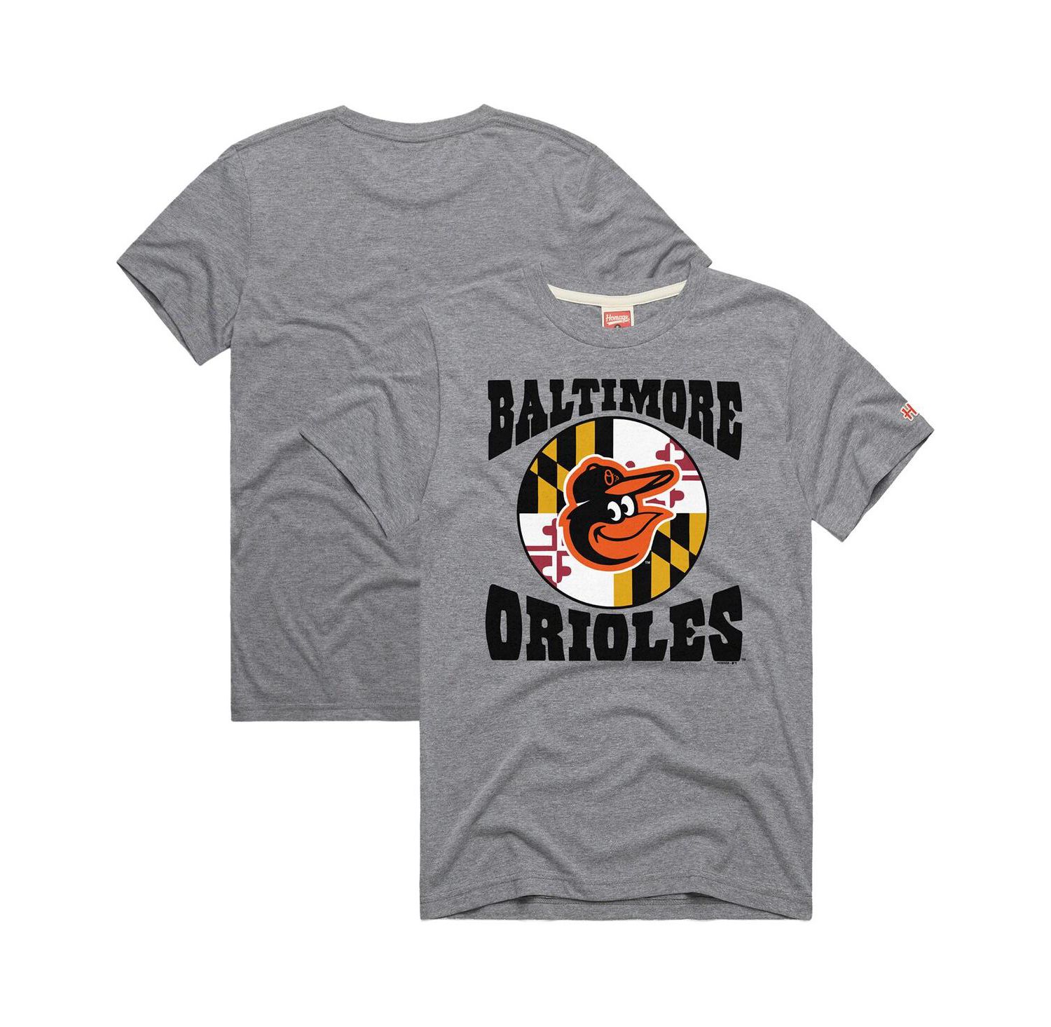 Men's Gray Baltimore Orioles Hyper Local Tri-Blend T-Shirt