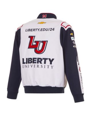 Men's White William Byron Liberty University Full-Snap Twill Uniform Jacket